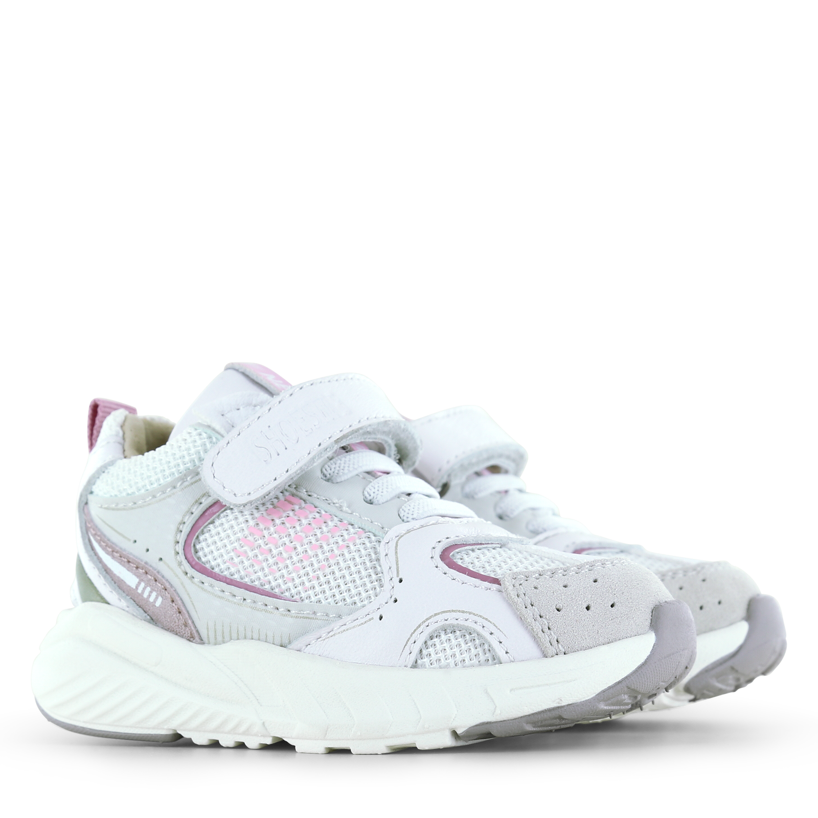 Shoesme wit sneakertje Mesh, Microfiber leer, Suède | Meisjes schoenen