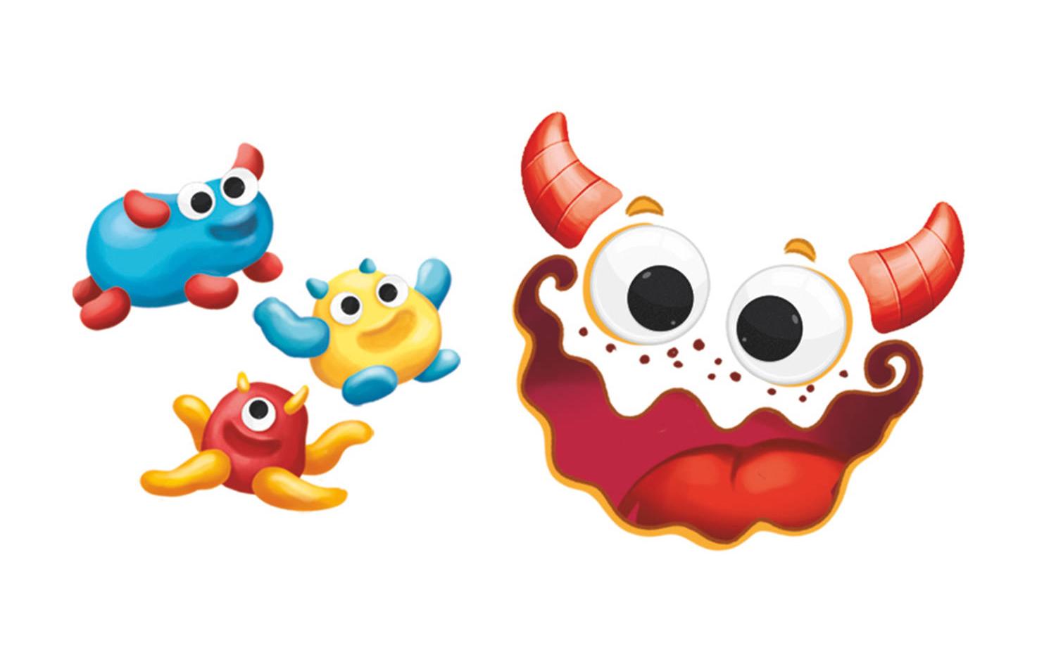Badeknete Monster 100 gPflegender Badezusatz zum Spielen und Waschen