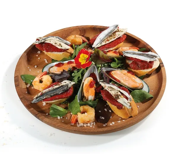 Zassenhaus Snackteller, Serveringsskål, Træ, Træ, Rund, 30 cm, 20 mm