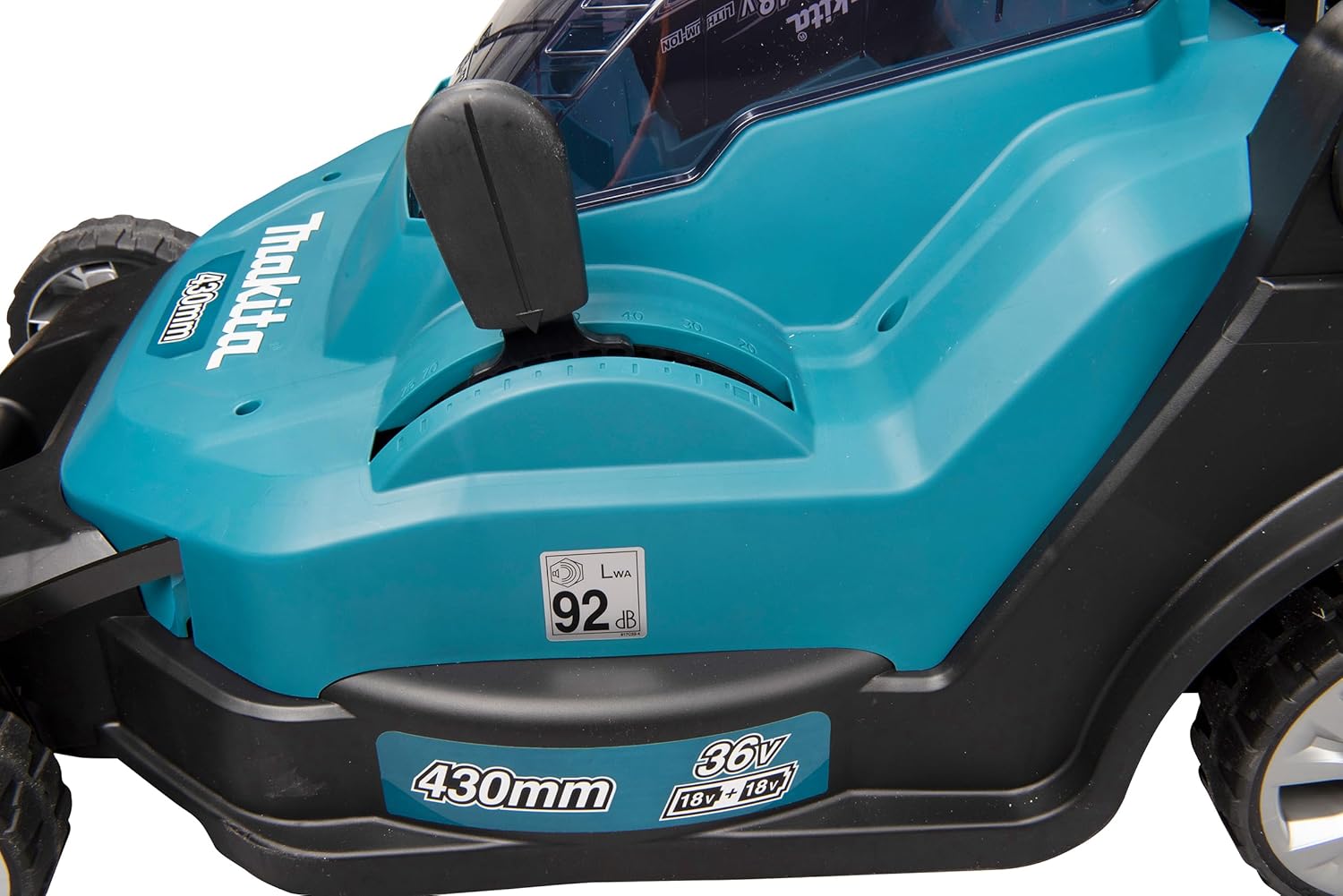Makita DLM432PT2 Akku-Rasenmäher 2x18 V / 5,0 Ah, 2 Akkus + Doppelladegerät