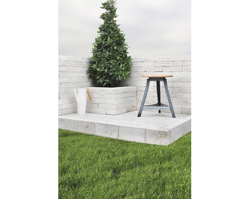 FLAIRSTONE universele steen Roma travertin crème 24 x 12 x 6 cm getrommeld