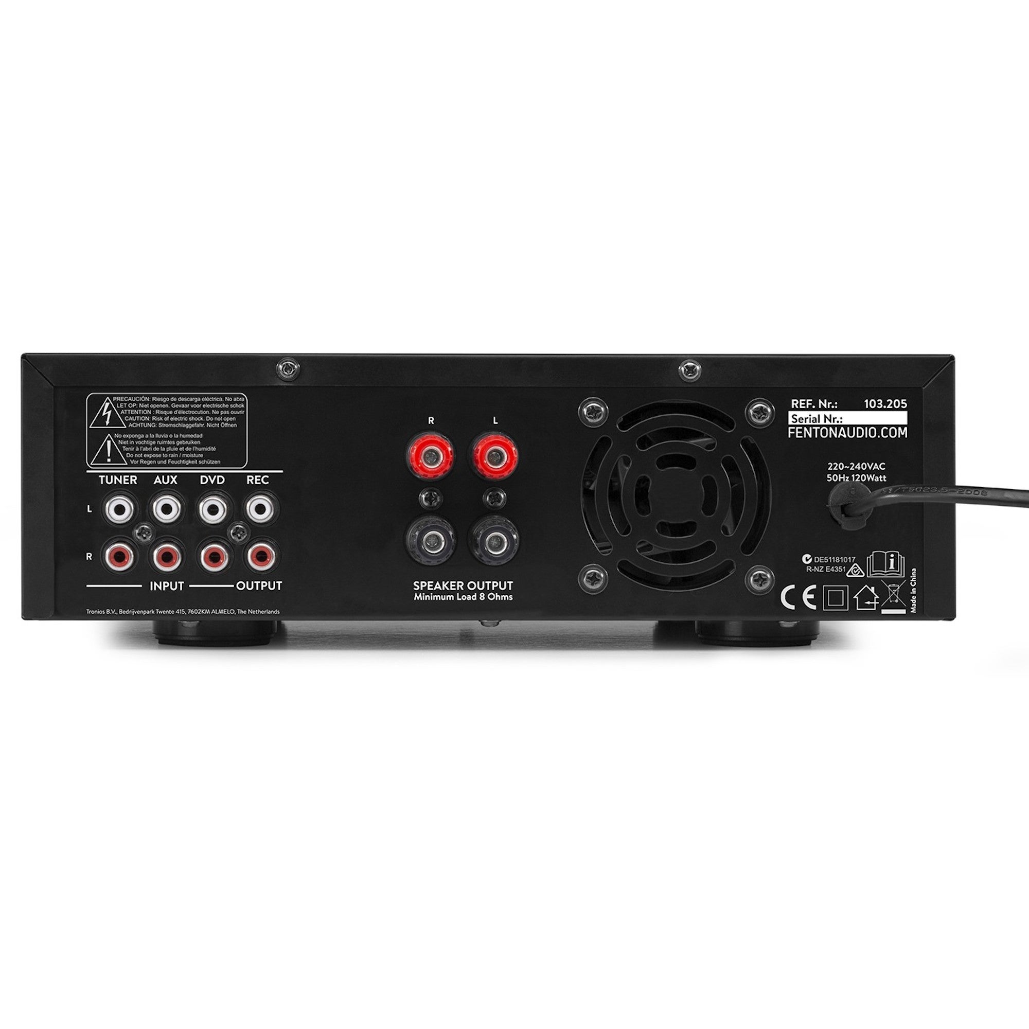 Fenton AV120BT 2 x 60W stereo hifi versterker met karaoke-functies