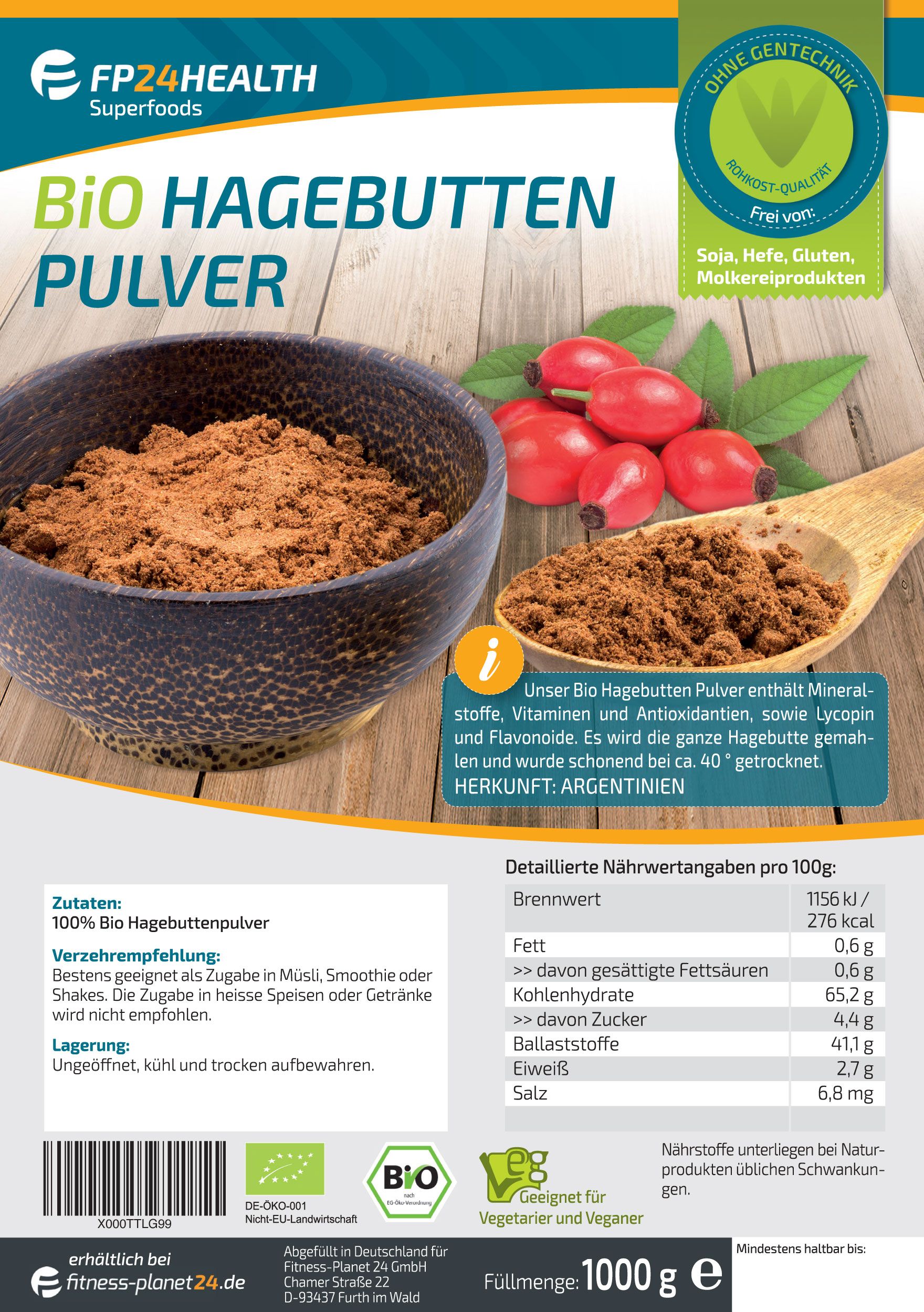 FP24 Health Bio Hagebuttenpulver