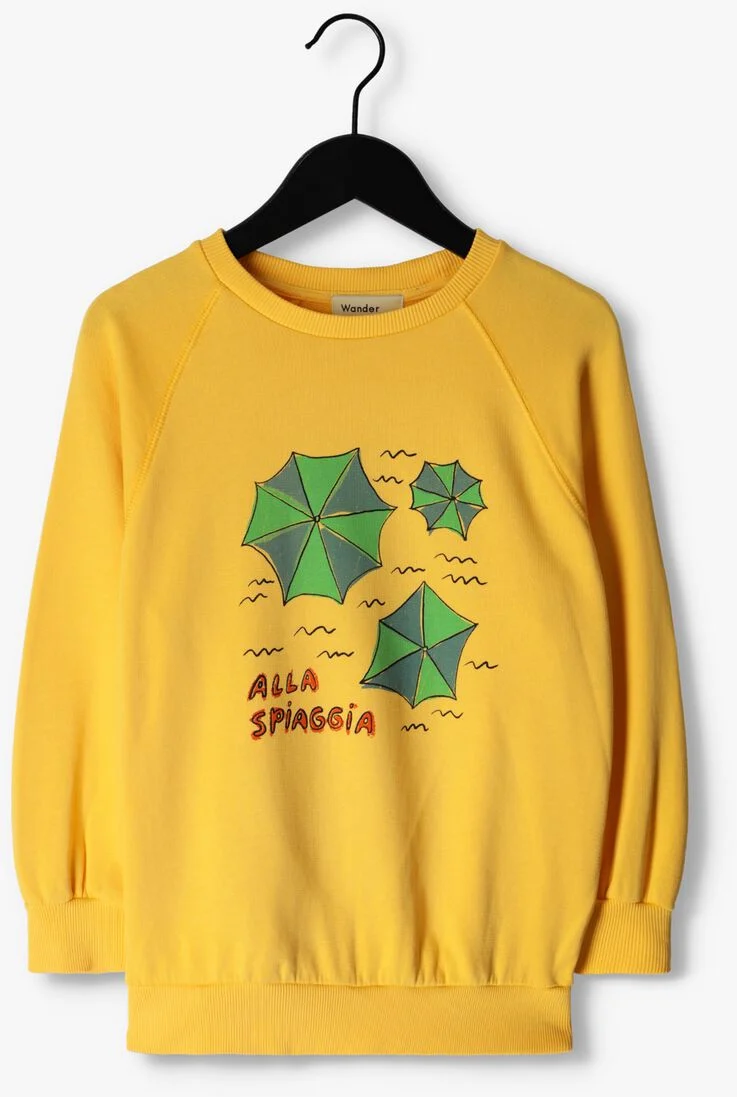 WANDER & WONDER gele wander & wonder sweater go to beach sweatshirt