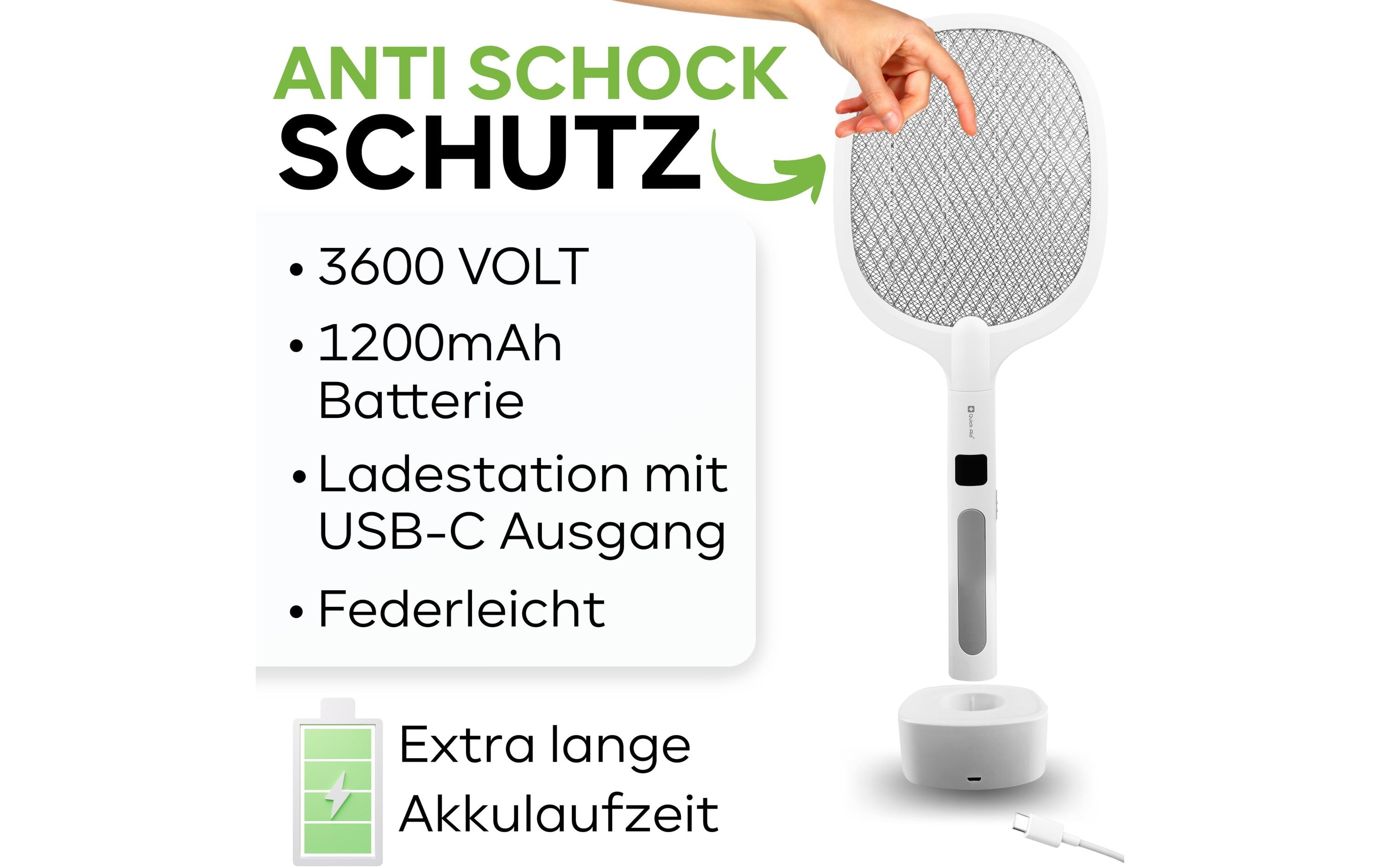 Elektrische Fliegenklatsche mit Display 1 StückEffektive Fliegenklatsche