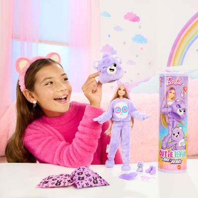 Barbie Cutie Reveal Dukke Care Bears, Lilla