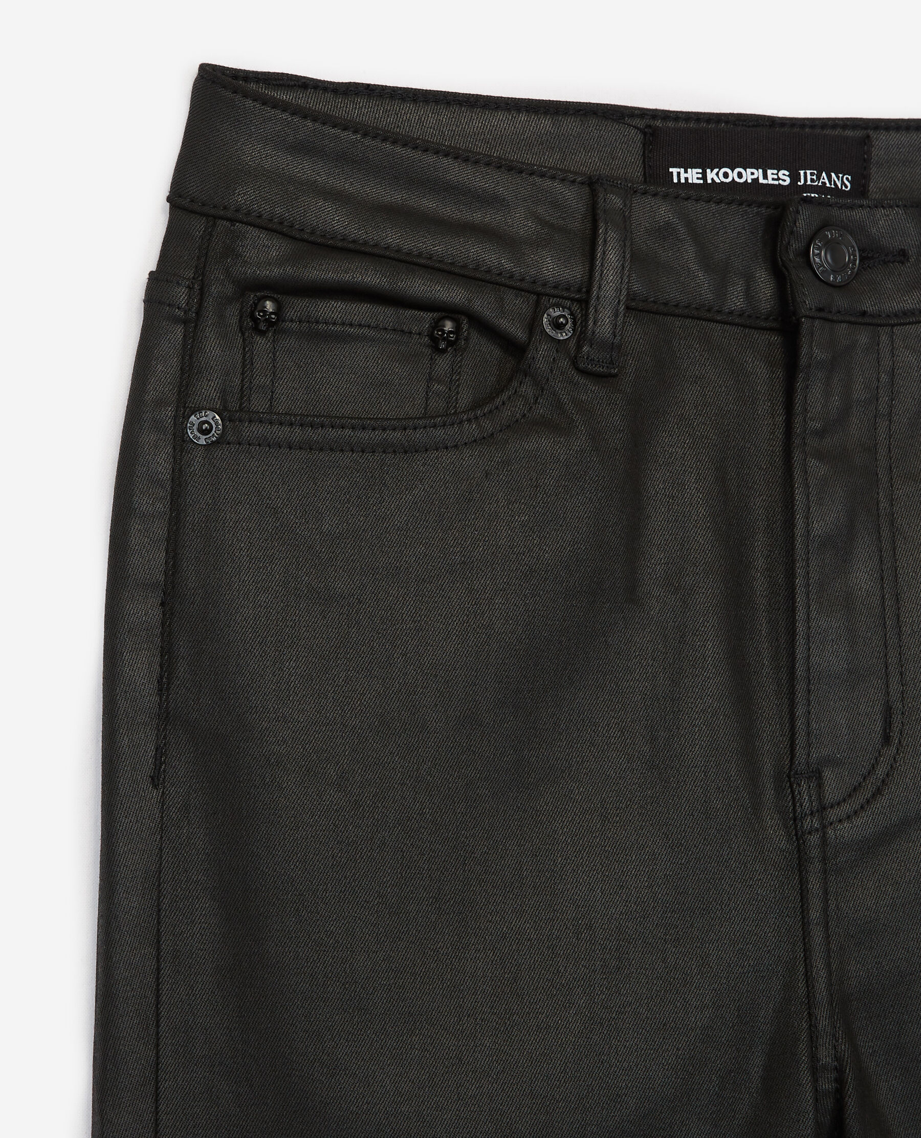 Jean noir effet cuir