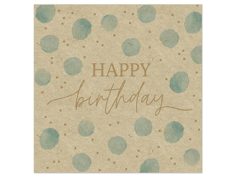 Artebene Papierservietten 33 x 33 cm, 20 Stück, Happy Birth Servietten