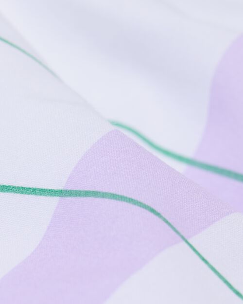 housse de couette en coton doux 200x200/220 blocs lilas