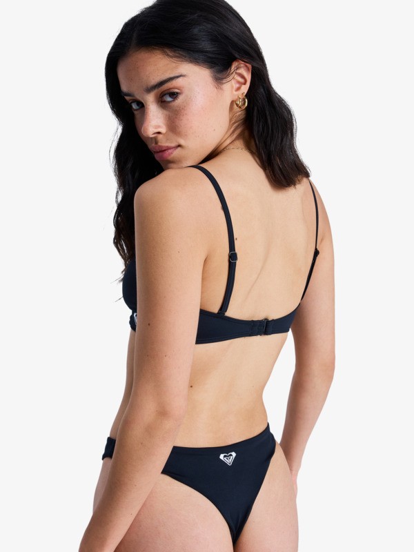 Solid Essentials Bandeau Haut de bikini bandeau Noir Femme