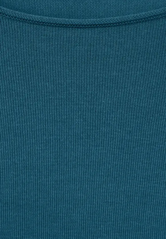 Basic Feinstrickpullover - bright turquoise