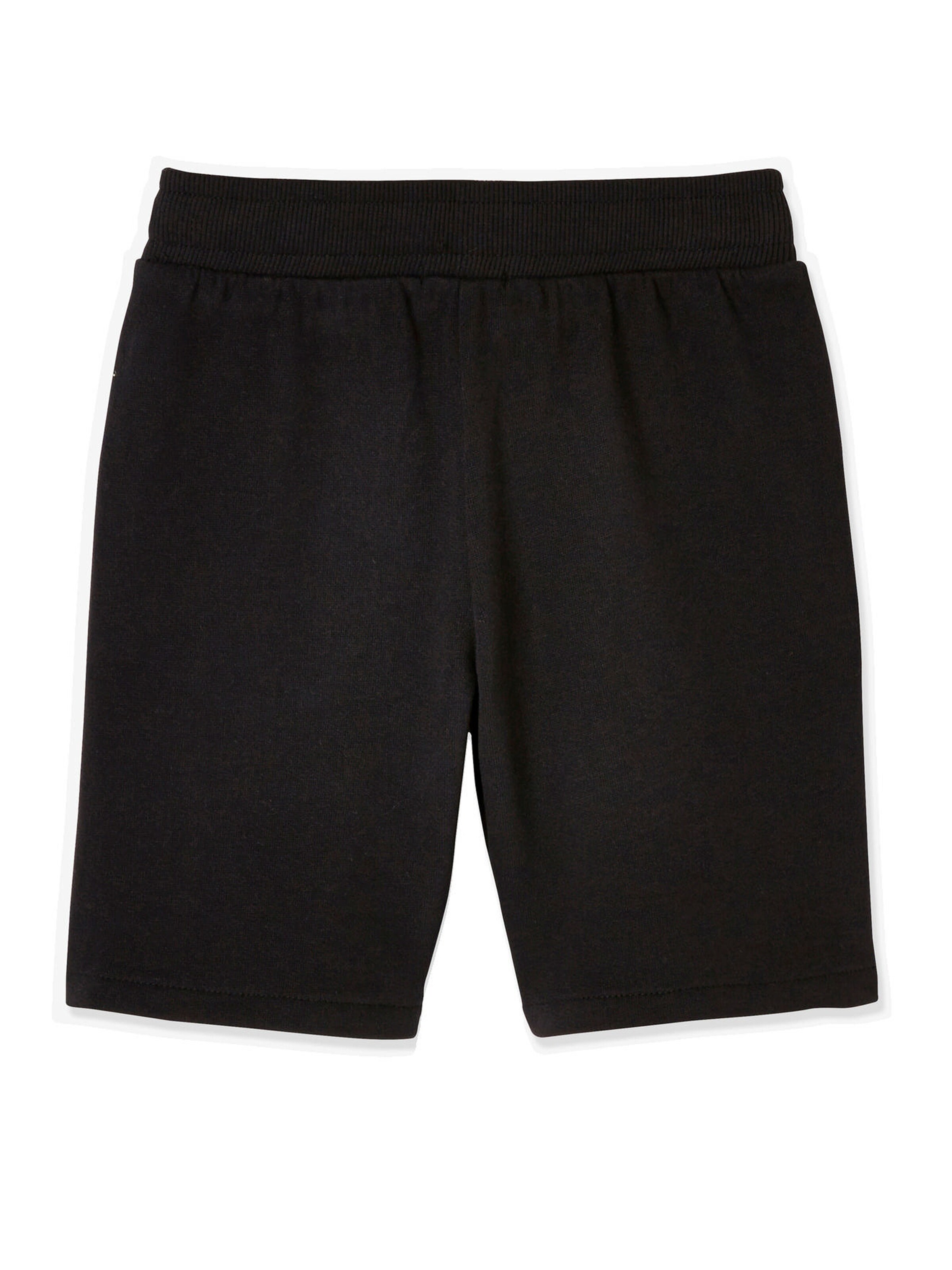 Vertbaudet 2er-Pack Jungen Sweat-Shorts BASIC, Bundweite verstellbar schwarz+grau meliert