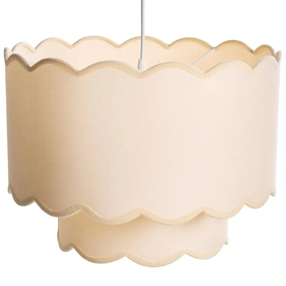 MECUMBURA - Hanglamp - Wit/Beige - Stof