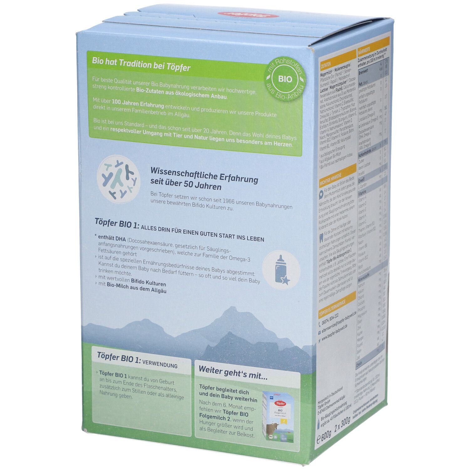 Töpfer Lactana Bio 1 Anfangsmilch von Geburt an