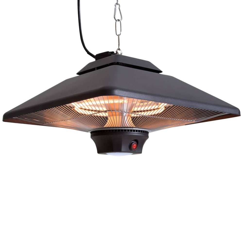Chauffage suspendu spica square 2000 w halogène noir ce17sq-b