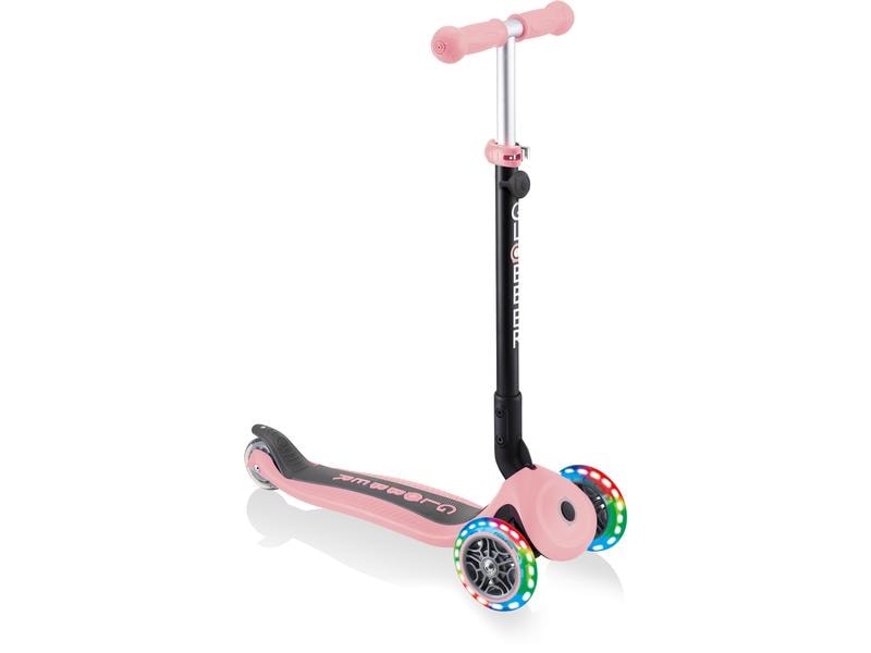 GLOBBER Scooter GO UP Foldable Plus Lights, Pastel Rosa Scooter