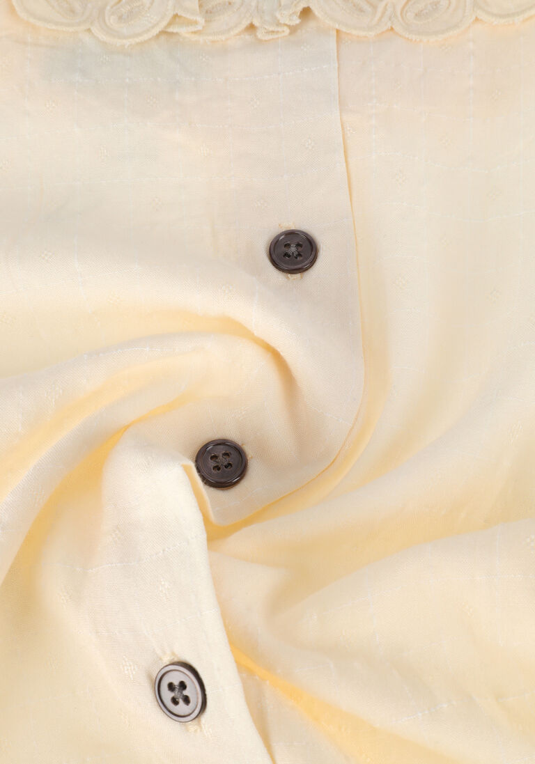 WANDER & WONDER creme wander & wonder blouse ruffle collar blouse