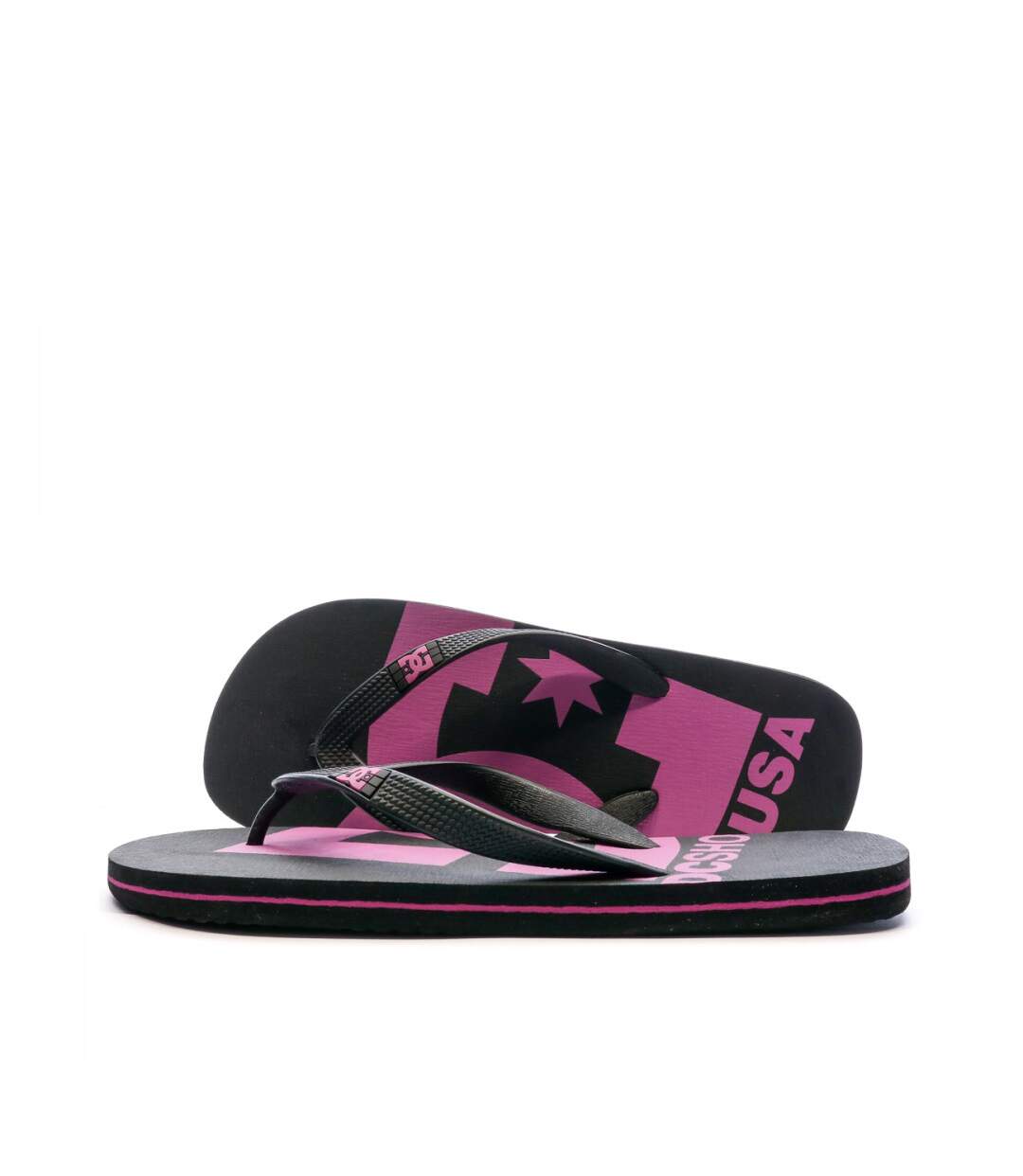 Tongs Noir/Mauve Homme DC Shoes Spray Graffik