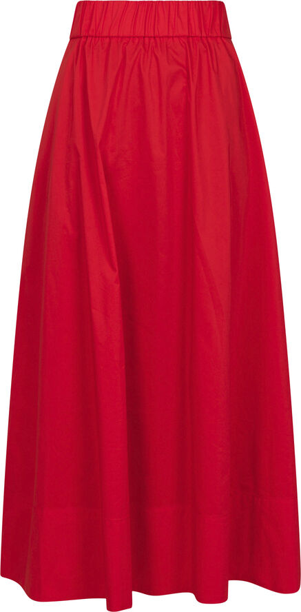 Neo Noir Yara Long Poplin Skirt Red