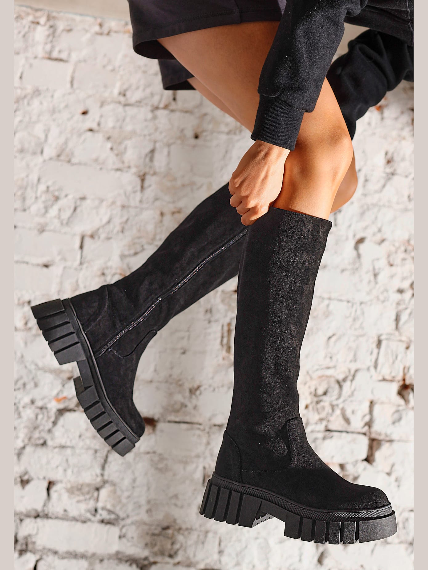 Bottes à glissière bottes d'hiver en matière souple