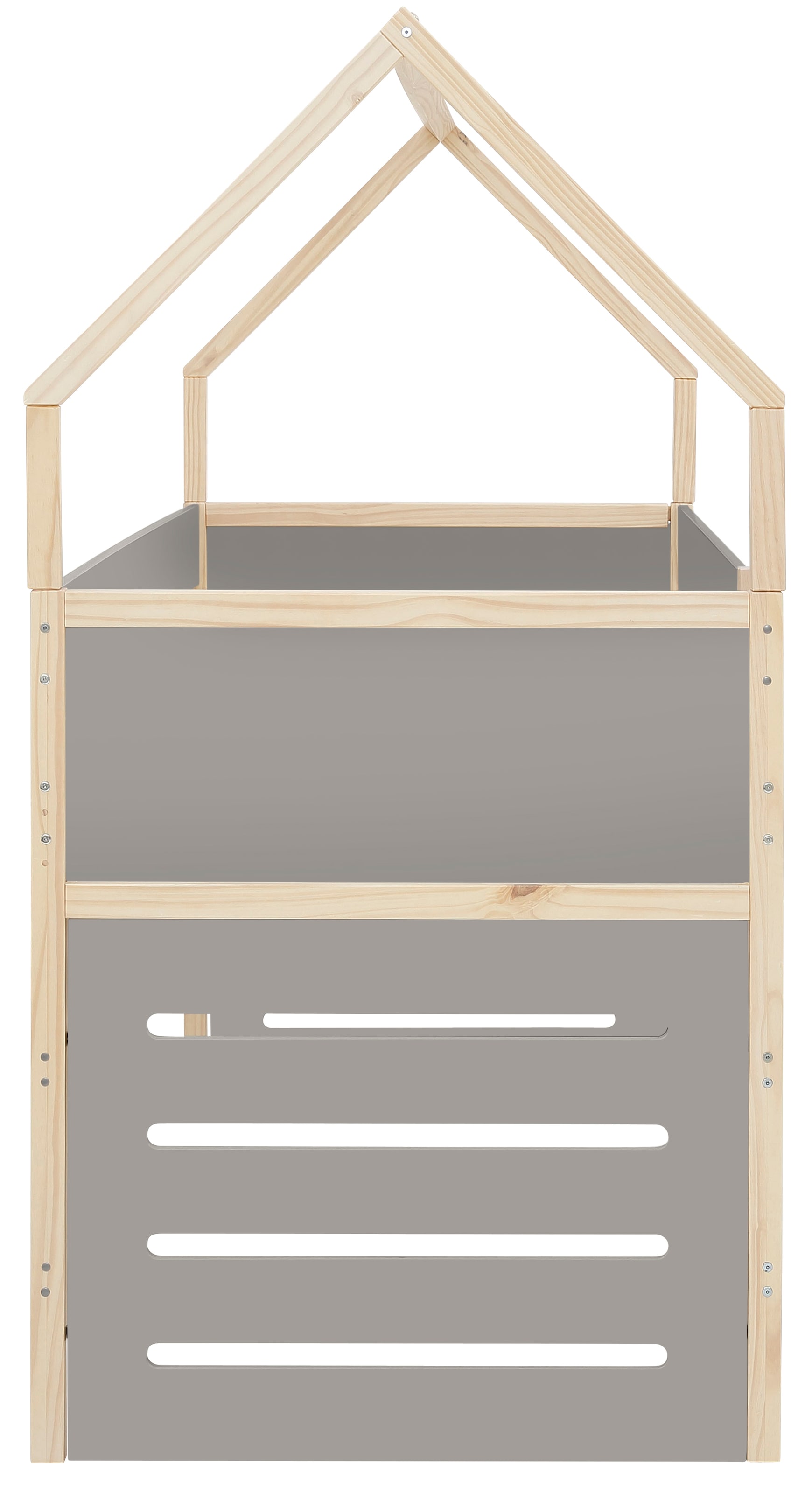 Lüttenhütt Hochbett »Janne« Kiefernholz, Einzelbett, inklusive Holzleiter, Liegefläche 90x200 cm