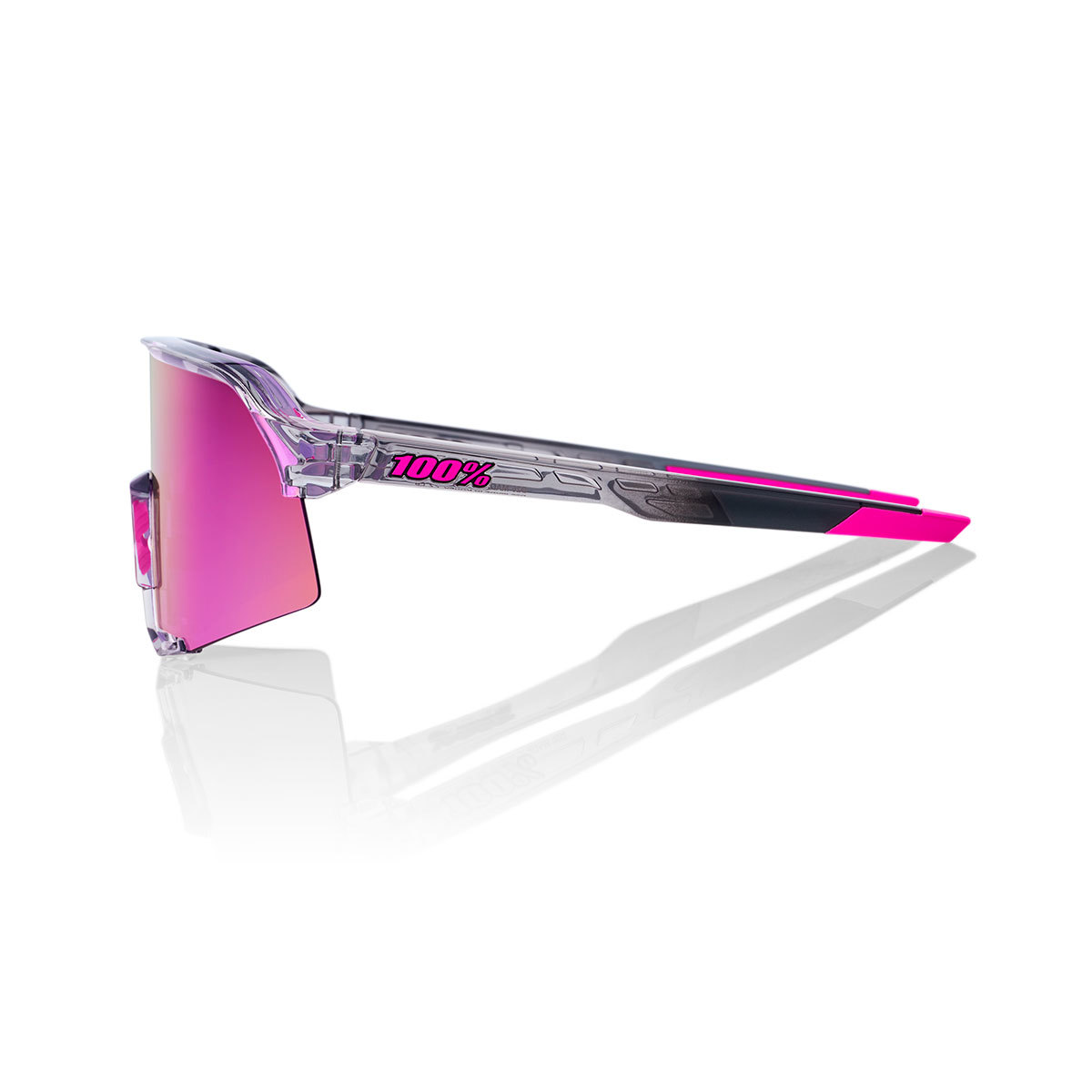 100% S3 Sport Zonnebril Grijs Met Purple Multilayer Mirror Lens