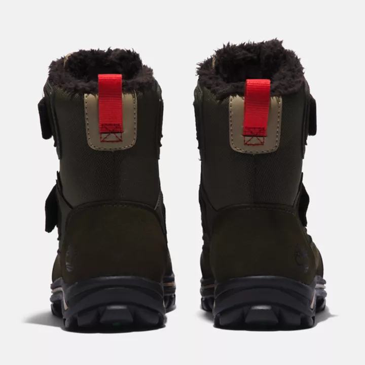 Bottines d'hiver imperméables Chillberg junior en vert foncé
