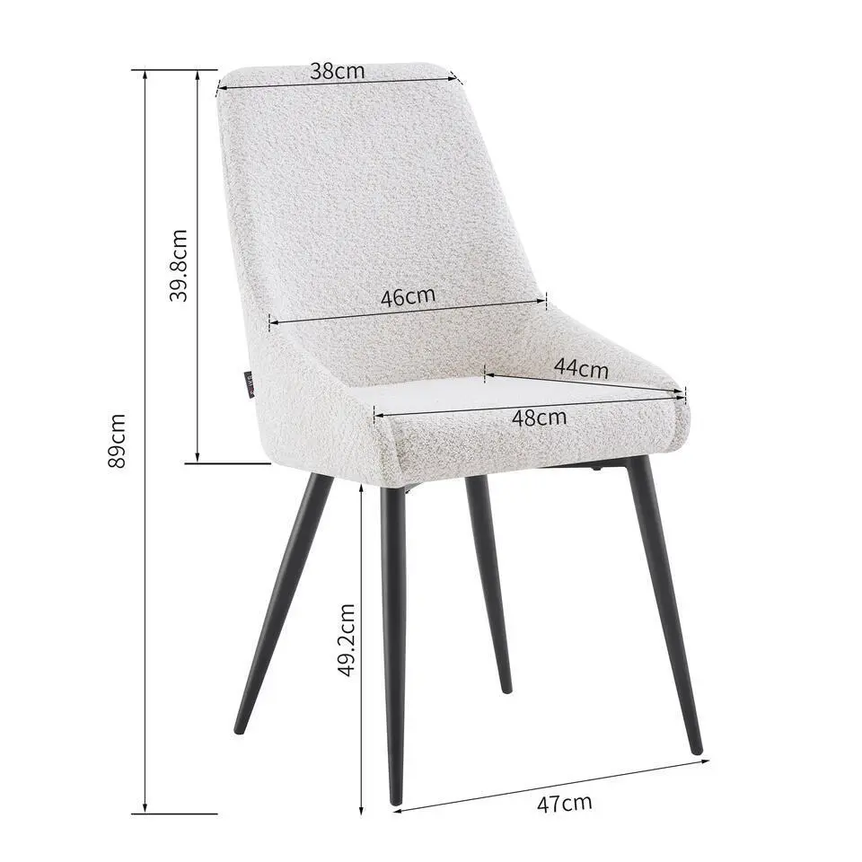 Eetkamerstoelen set van 4 Oscar Beige Stof