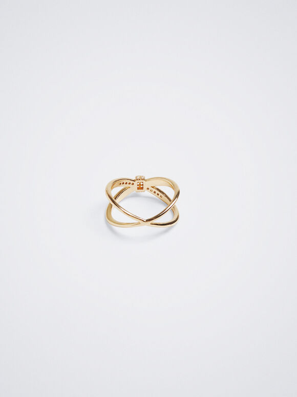 Anel de ouro com zircônia cúbica - Ouro