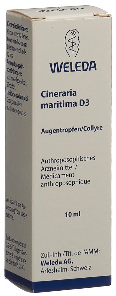 Weleda Cineraria maritima 3 D<br>10 ml, Flasche, Augentropfen, Lösung