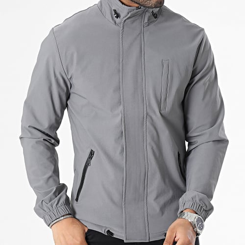 Veste Zippée Gris Anthracite