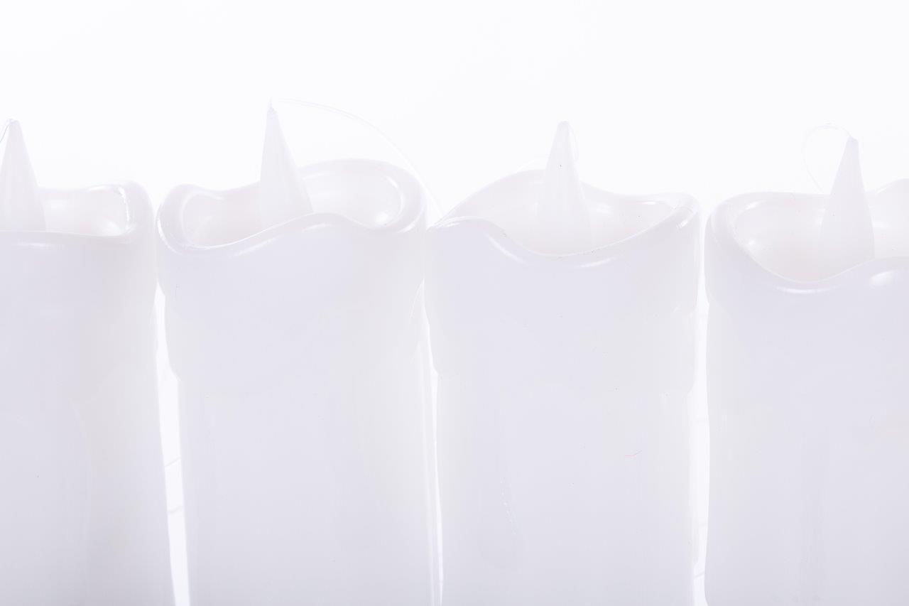5er-Set LED Kerzen zum Hängen - weiß - mit Fernbedienung
