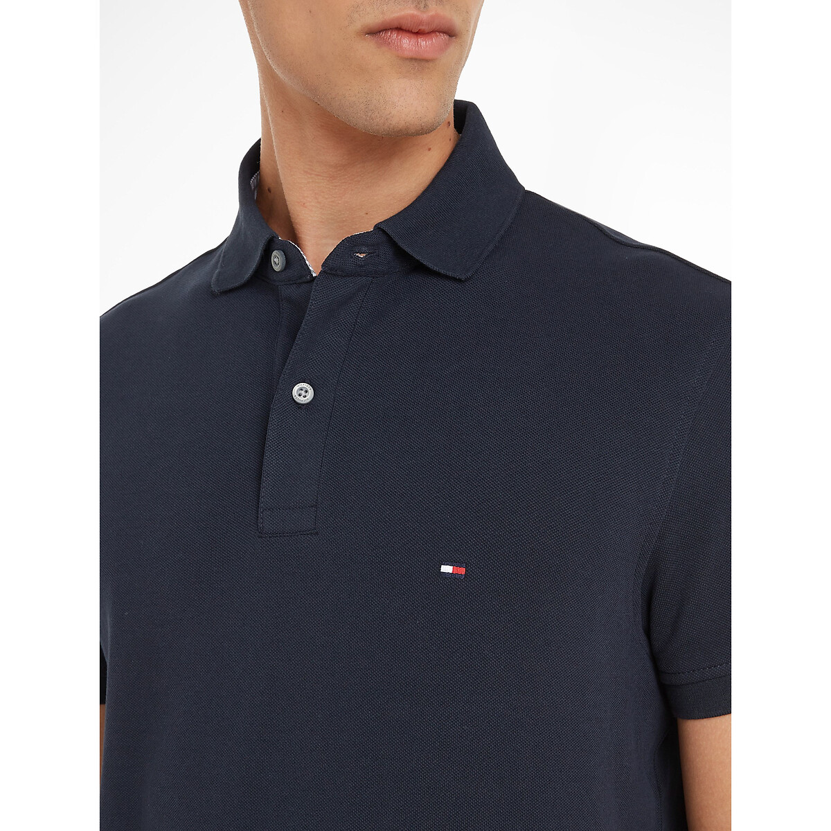 TOMMY HILFIGER<br>Polo reta e elástica, 2 botões