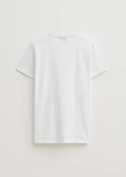 T-shirt met kruis logo wit (WIT)