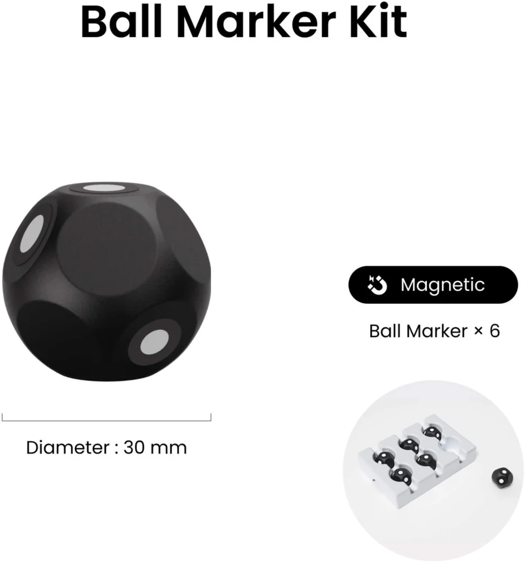 Revopoint  Ball Marker Kit, 1 Set (6 Stk)    Wiederverwendbare magnetische Marker