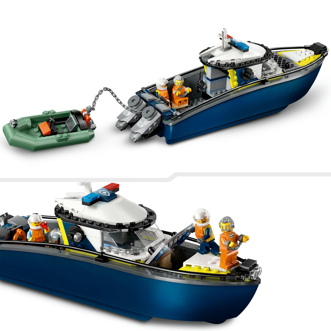 LEGO city achtervolging met politieboot drijft echt