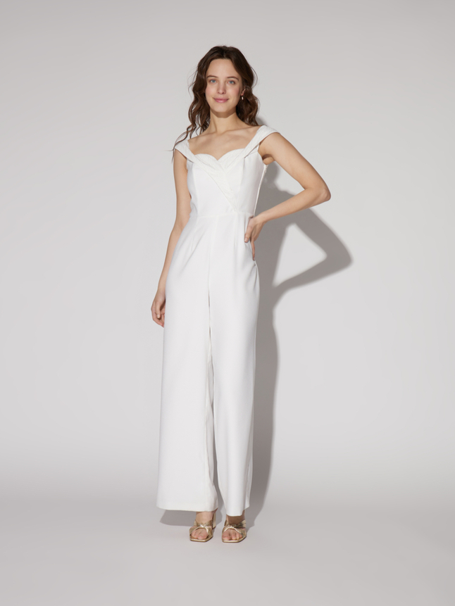 Combinaison pantalon détail dentelle
