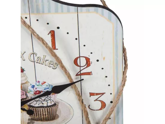 Horloge murale en bois blanc 27x40x2h