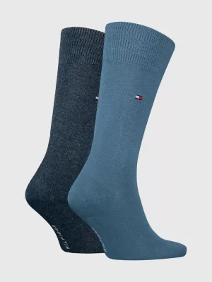 Pacote com 2 pares de meias clássicas com estampa de bandeira.