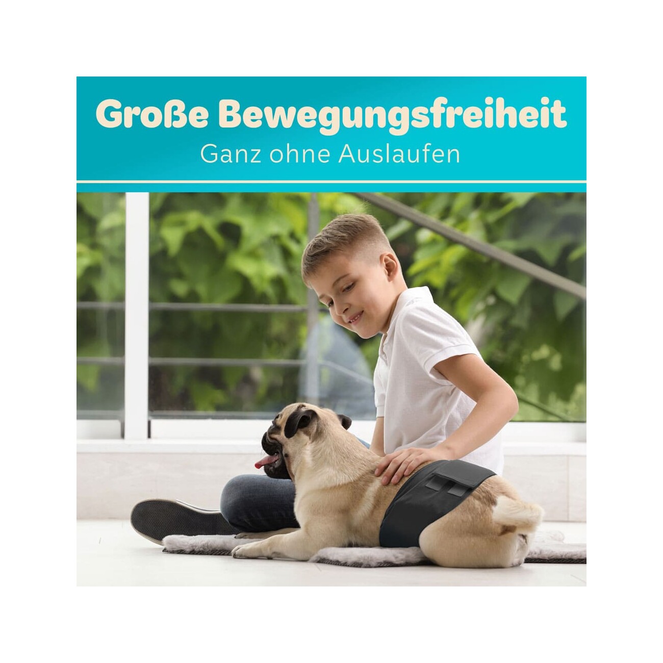 HUND IST KÖNIG Hundewindeln für Rüden [3 STK] Saugstarke Hundewindeln Rüde | Bequeme Hunde Windeln bei Inkontinenz S