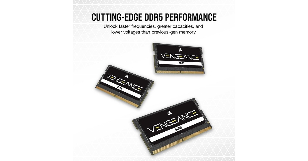 Corsair32 GB DDR5-5600 (1x 32 GB) laptopgeheugen  (Zwart, Vengeance)