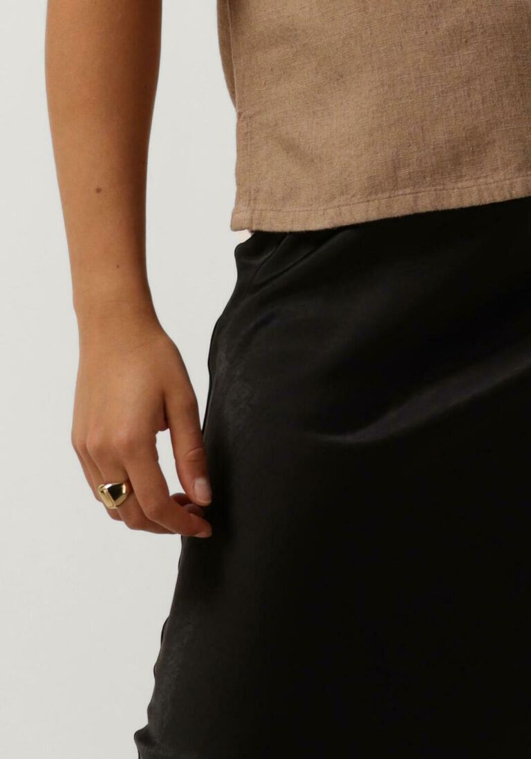NOTRE-V zwarte notre-v maxirok satin long skirt