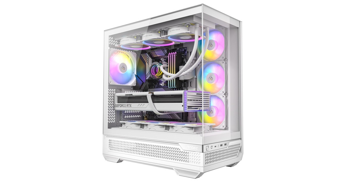 AntecC7 ARGB midi tower behuizing  (Wit | 2x USB-A | 1x USB-C | Tempered Glass)