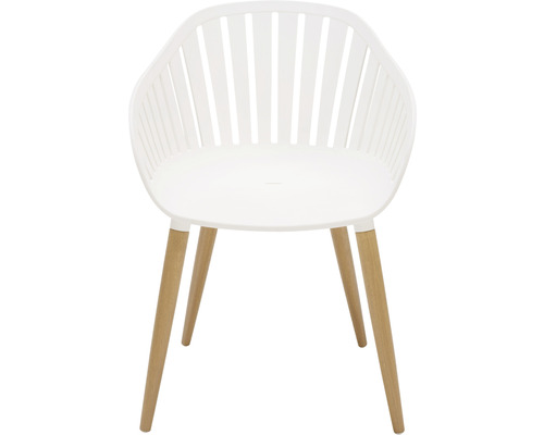Garden Place Emmi 6-persoons eetkamerset bestaande uit: 6 stoelen, tafel (aluminium, WPC, hout, kunststof, wit)