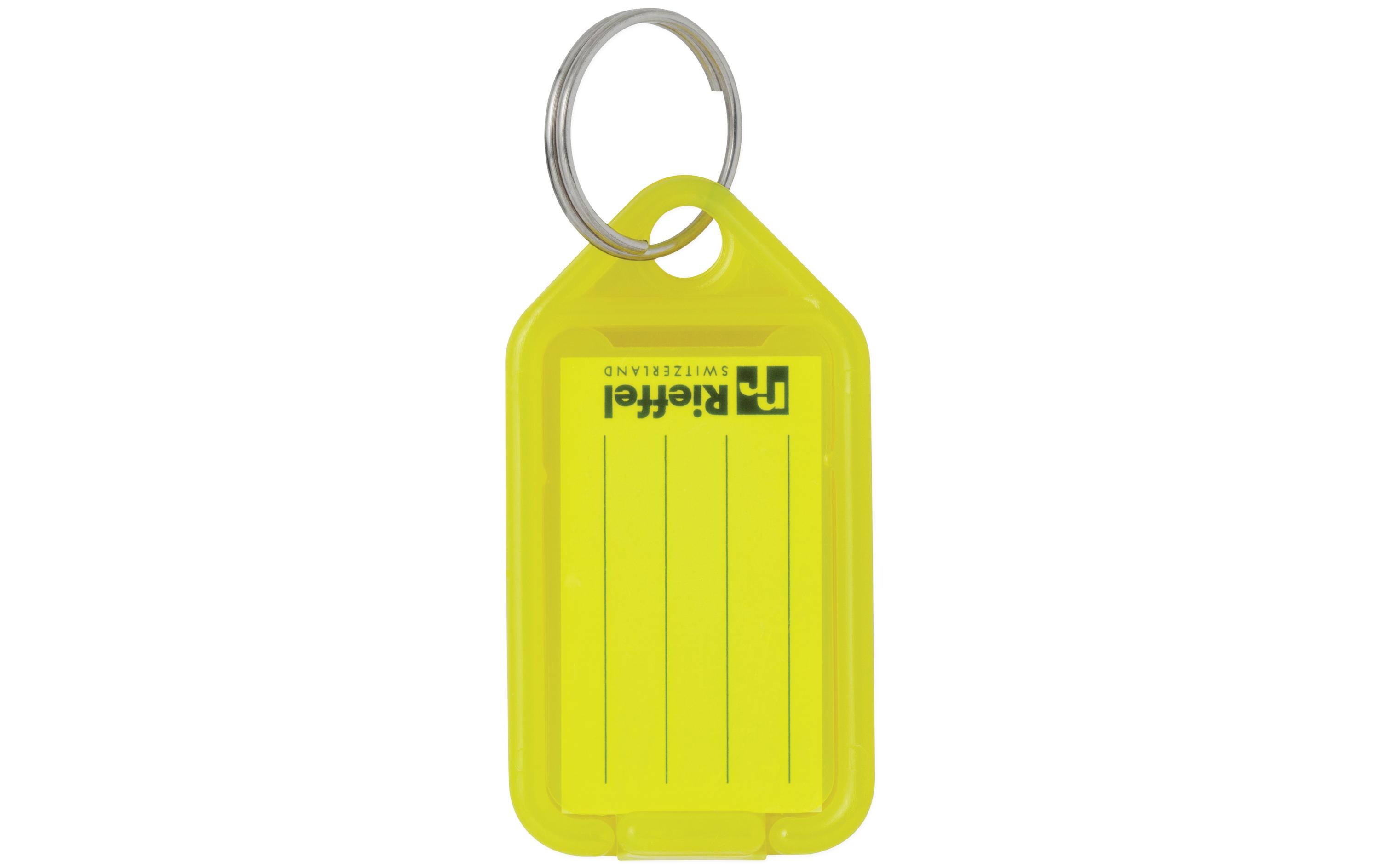 Schlüsselanhänger KeyTag 100 Stück, GelbBeschriftbare Anhänger
