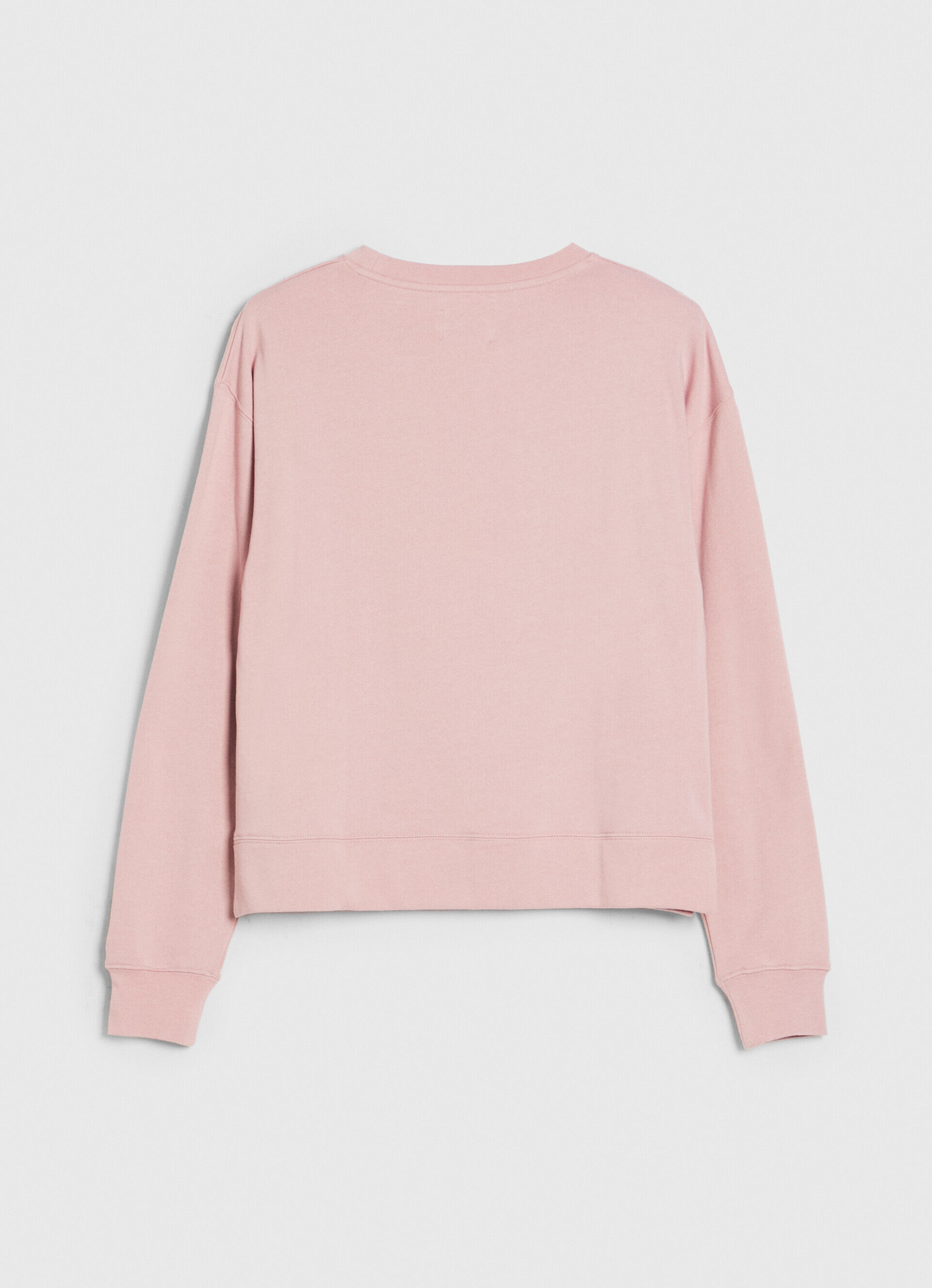 MOLETOM DE ALGODÃO COM LOGOTIPO - rosa claro