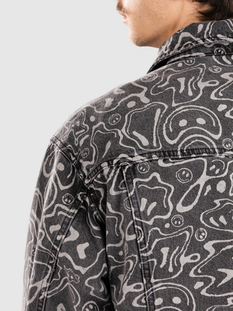 Volcom Fa F Rygalski Denim Jacket black print