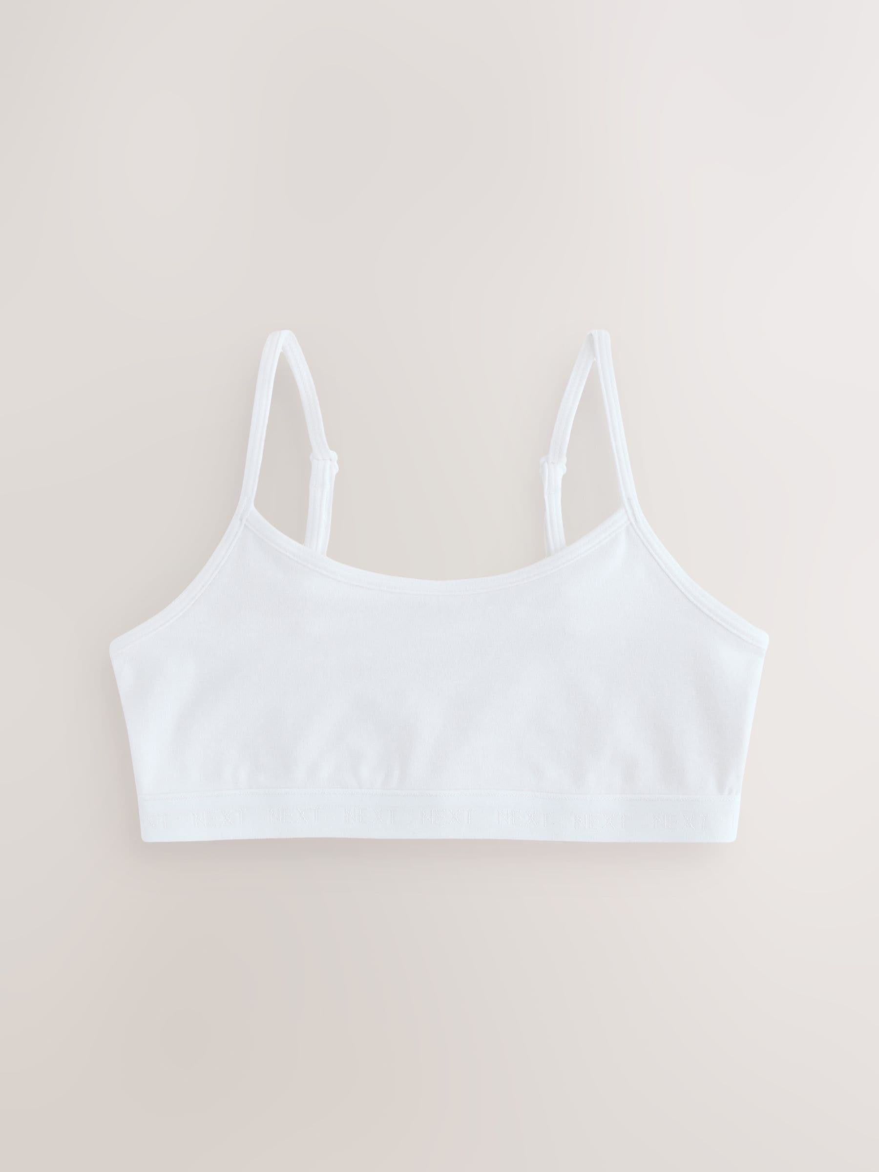 Wit - Set van 7 crop tops met bandjes (5 - 16 jr)