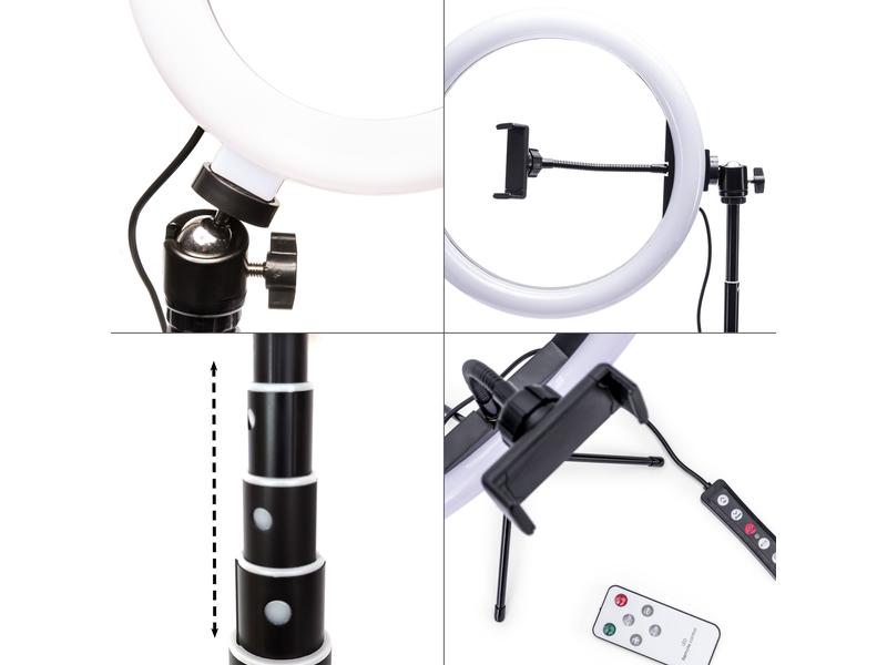 Rio Studio Rgb Ring Light RL12 Schwarz LED-Ringlicht für Make-up, Vlogging oder Fotografie