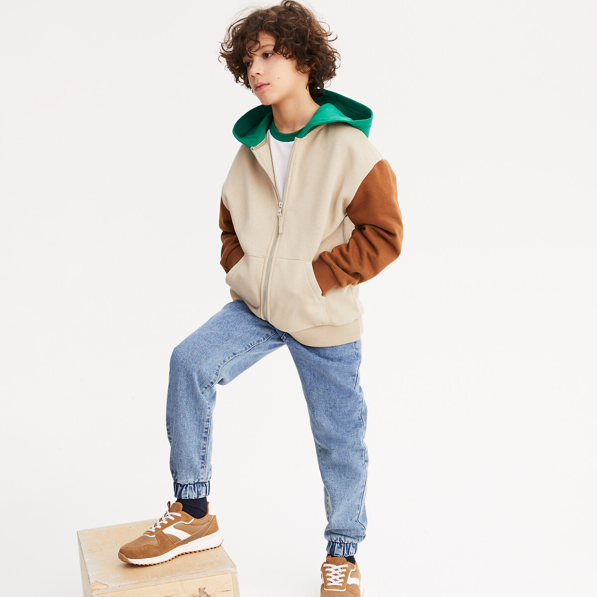 COLEÇÕES LA REDOUTE<br>Moletom oversized com zíper